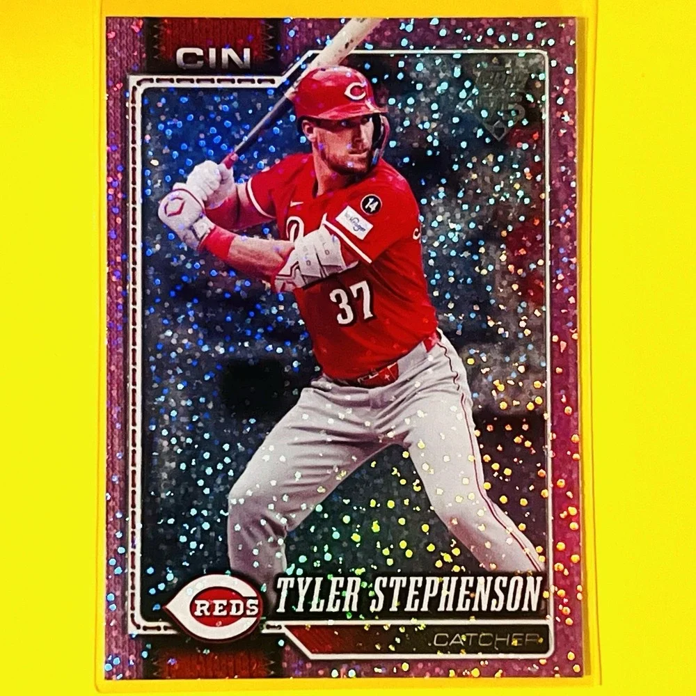 2026 Topps Series 1 Celebration Tyler Stephenson #174 Pink Confetti Foil‎ Reds
